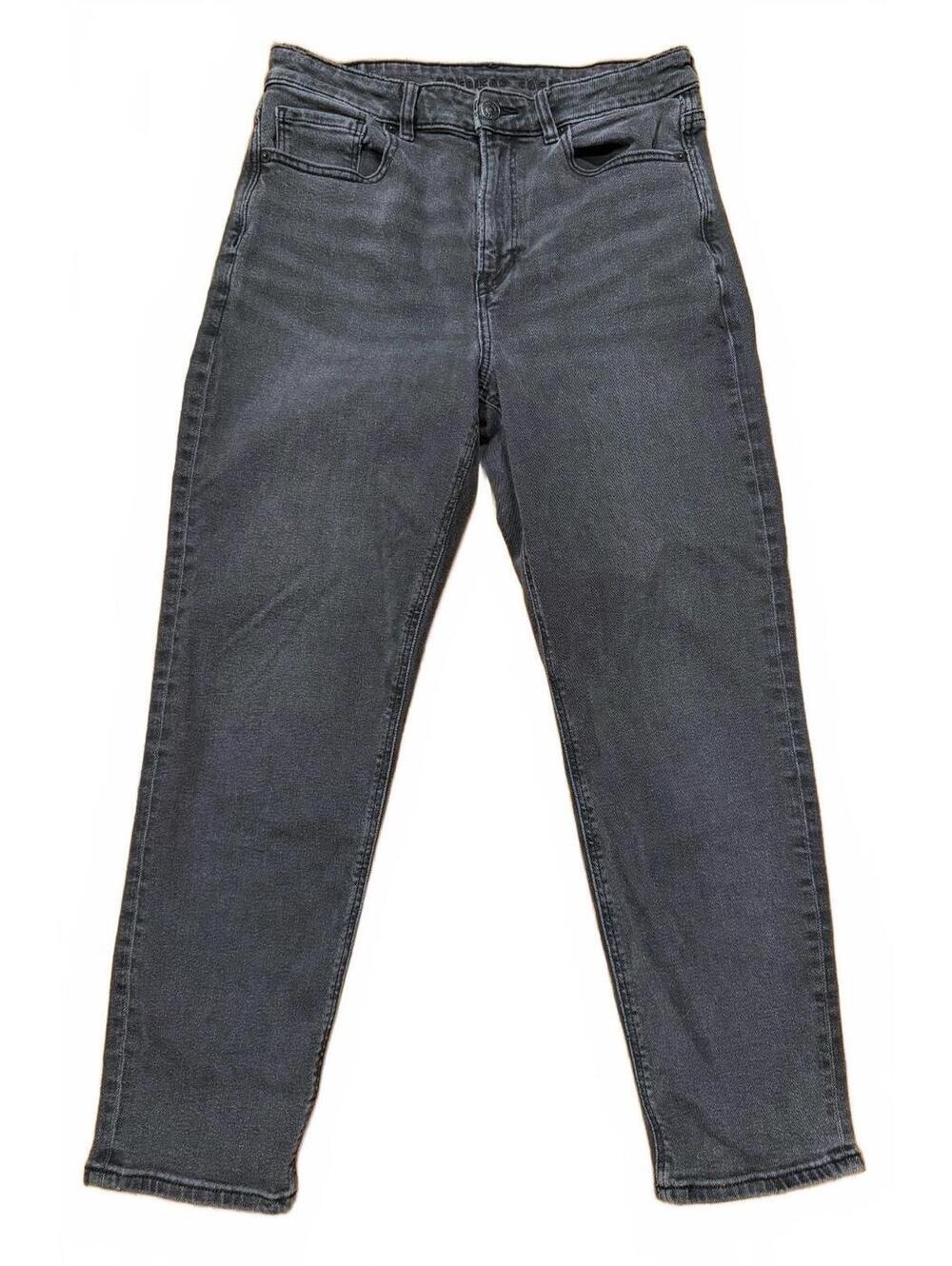 American Eagle Stretch Mom Jeans – Washed Black (Size 8 Short)